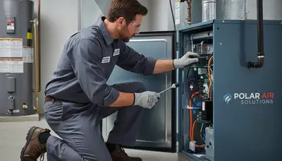 HVAC technician performing furnace repair in Columbus, OH at Five Star Cooling service location